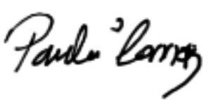 Signature of Paula O'Connor